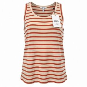 LNA Tank Top Walker Stripe Racerback Chili Size Extra Large